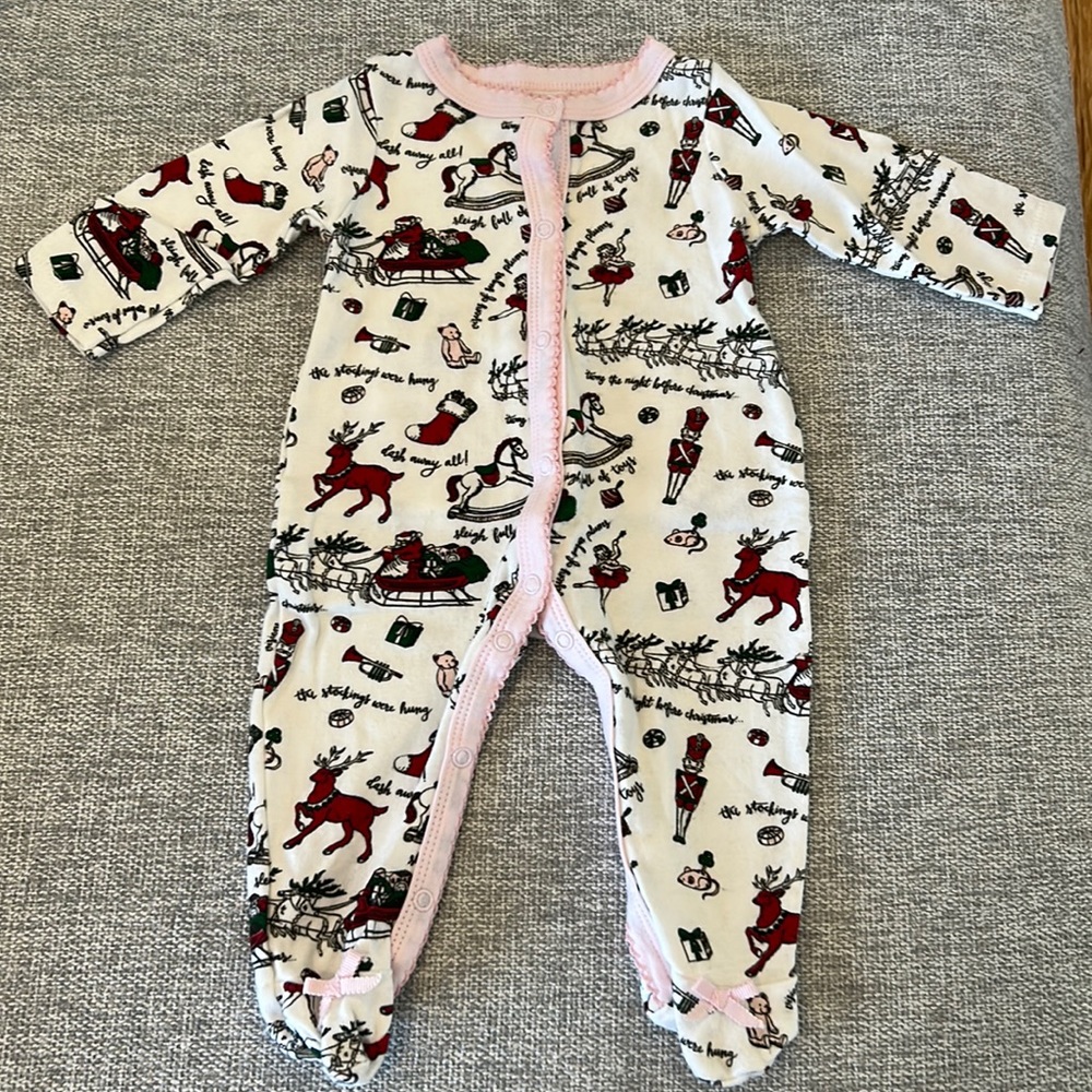 Mud Pie Christmas PJs. Size 0-3. Worn once. Good condition.